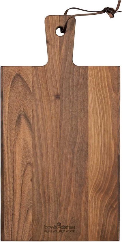 uitzending speler Onbeleefd Pure Walnut Wood Borrelplank | Tapasplank | Serveerplank 38 x 20 x 1,5 cm - Walnoot  hout | bol.com