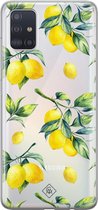 Samsung A51 transparant hoesje - Lemons | Samsung A51 case | geel | Casimoda