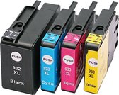 Print-Equipment Inkt cartridges / Alternatief voor HP nr 932 / 933 XL Zwart, rood, blauw, geel | HP Officejet 6100/ 6600/ 6700/ 7110/ 7610/ 7612