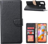 Ntech Samsung Galaxy A31 Book Case - Zwart