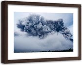 Foto in frame Vulkaan uitbarsting, grijs, 120x80, Premium print