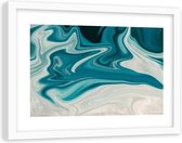 Foto in frame Blauwe abstractie, 120x80, Premium print