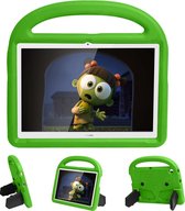 Huawei Mediapad T3 Hoes - 9.6 inch - Schokbestendige case met handvat - Sparrow Kids Cover - Groen