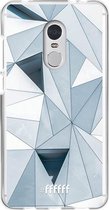 Xiaomi Redmi 5 Hoesje Transparant TPU Case - Mirrored Polygon #ffffff