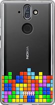 6F hoesje - geschikt voor Nokia 8 Sirocco -  Transparant TPU Case - Tetris #ffffff