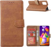 Samsung Galaxy A42 5G hoesje bookcase Bruin - Galaxy A42 wallet case portemonnee hoes cover
