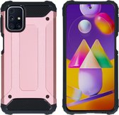 iMoshion Rugged Xtreme Backcover Samsung Galaxy M31s hoesje - Rosé Goud