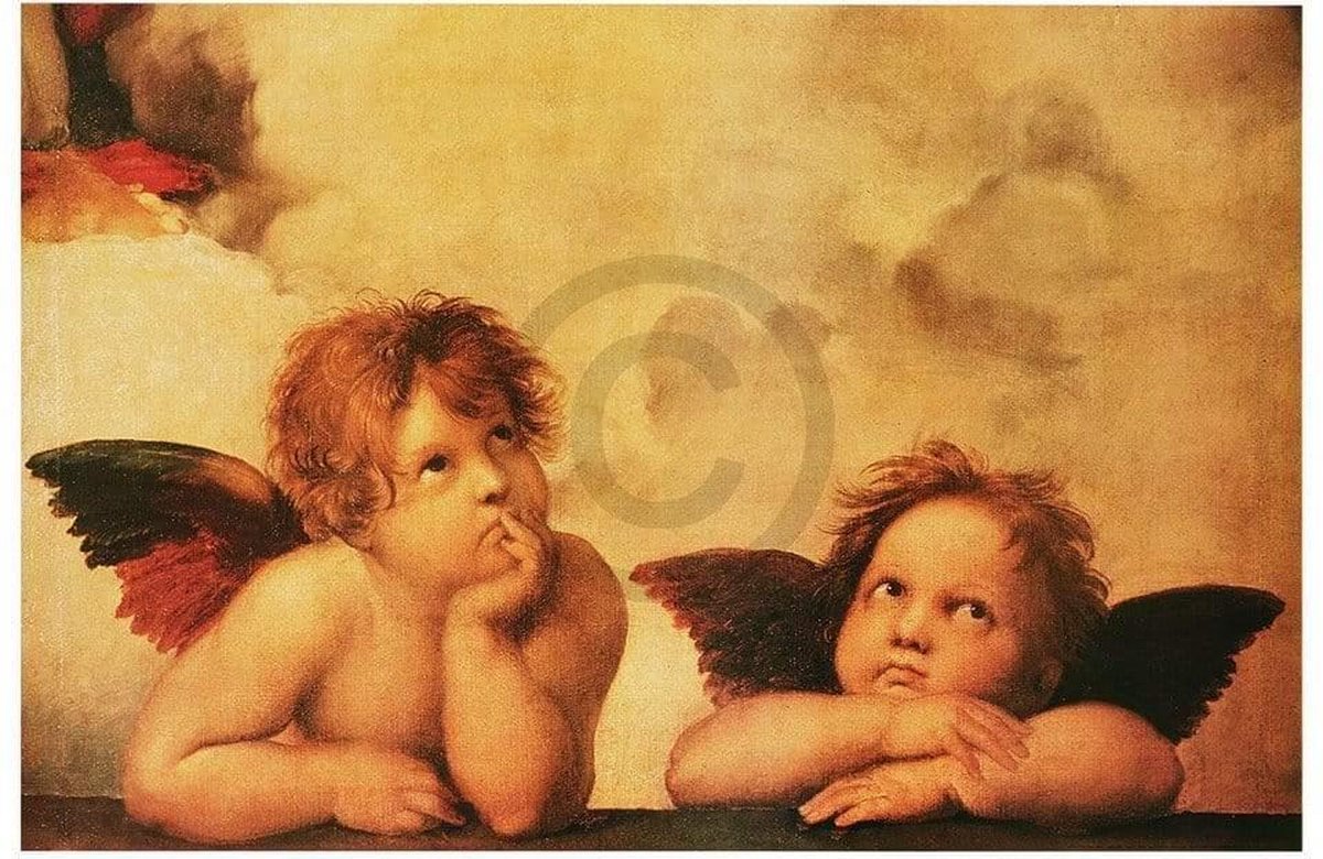 Kunstdruk Raffael - Angeli 100x70cm