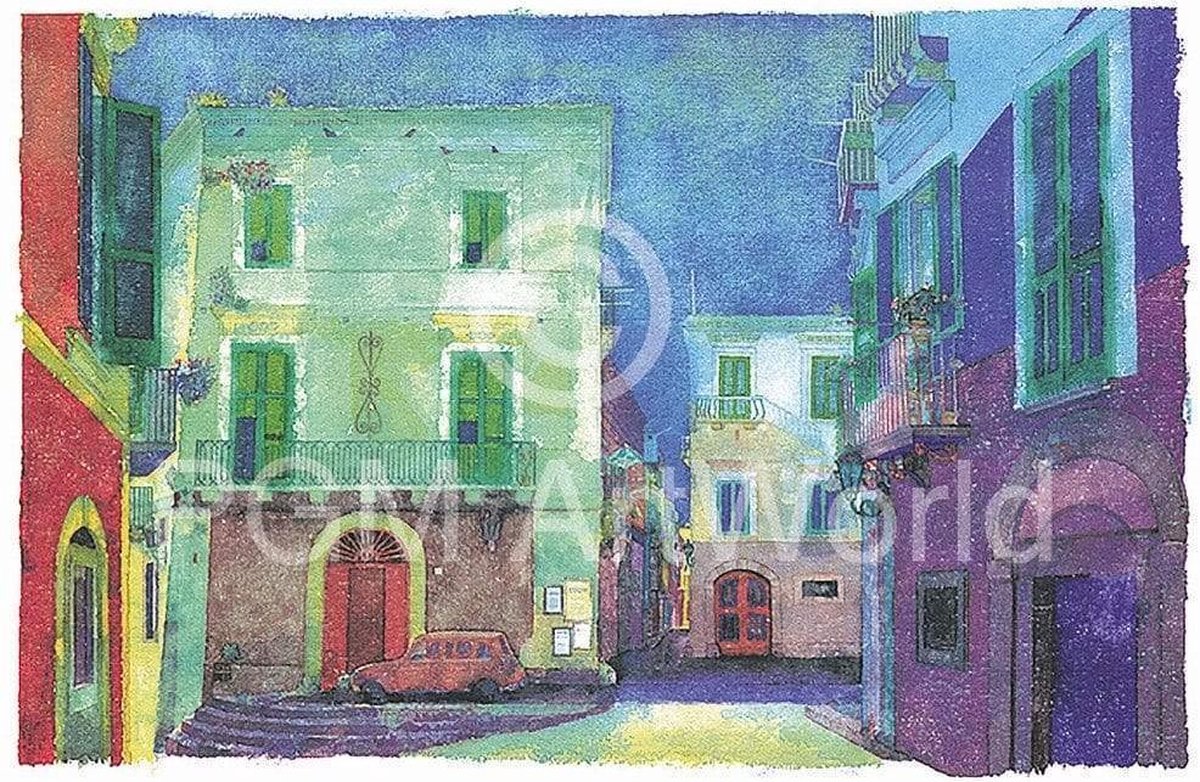 PGM Kunstdruk Ralf Westphal - Via Palazzi-Trani / Apulien 90x70cm Divers