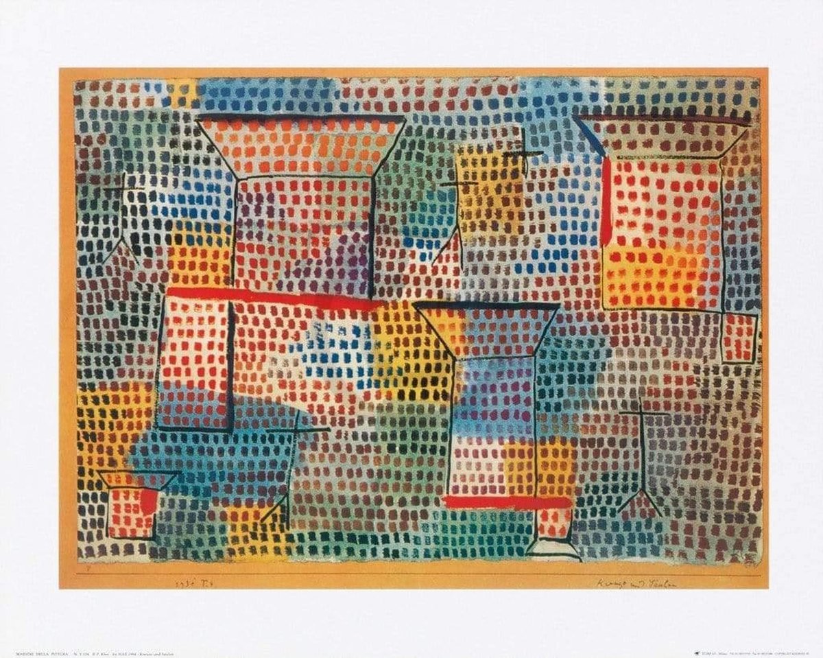 PGM Kunstdruk Paul Klee - Kreuze und Säulen 50x40cm Divers