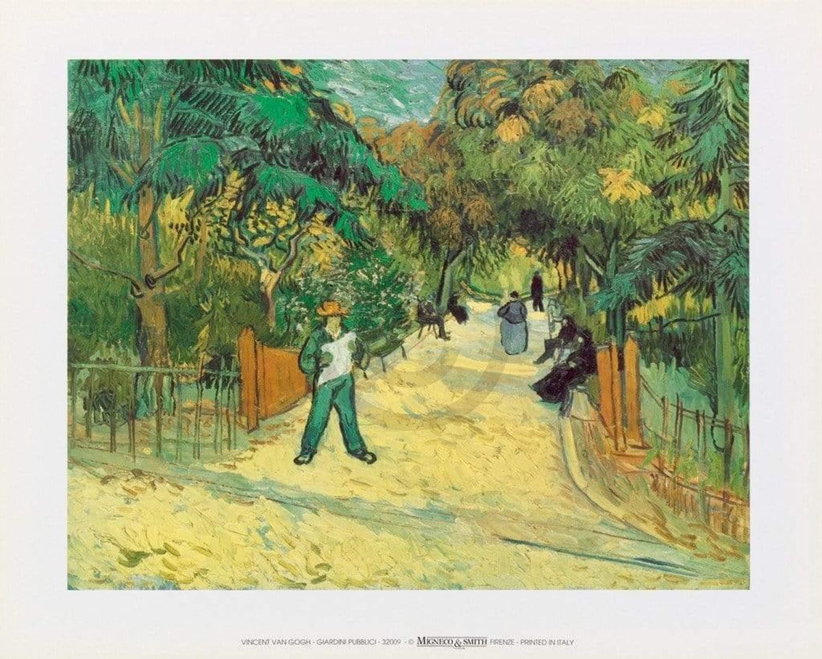 PGM Kunstdruk Vincent Van Gogh - Giardini Publici 30x24cm Divers