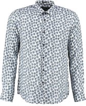 Overhemd Regular Fit Print Blauw/Wit (303234 - 100)