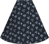 Collectif Mattie Fall Leaves 50's Swing Rok Blauw