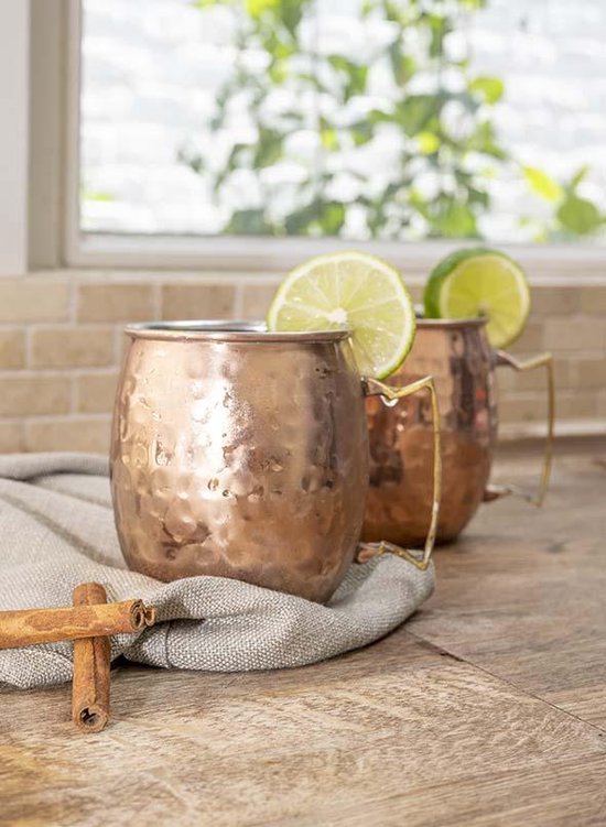 Bicchiere Moscow Mule In Rame Martellato Cosy & Trendy | Capacità 450 Ml, Altezza 10 Cm - 2