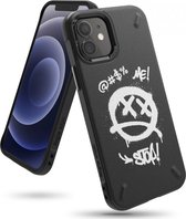 Ringke Onyx Design iPhone 12 / 12 Pro Hoesje Flexibel TPU Graffiti