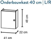 Bruynzeel Pocco onderbouwkast 40 cm met deur links-/rechtsdraaiend, gladstone