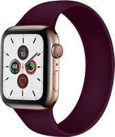 Apple Watch 45MM / 44MM / 42MM Bandje Solo Loop Siliconen Paars (Maat: M)