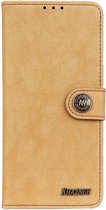 KHAZNEH Classic Book Case - Geschikt voor Motorola Moto G9 Play Hoesje - Geel
