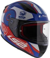 LS2 FF353 Rapid Stratus Glans Blauw Rood Wit Integraalhelm S