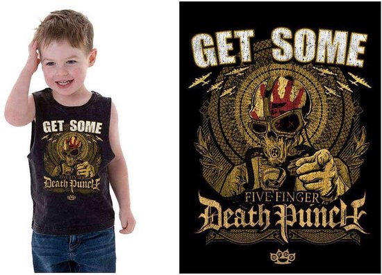 Five Finger Death Punch Mouwloos shirt -Kids tm jaar- Get Some Zwart