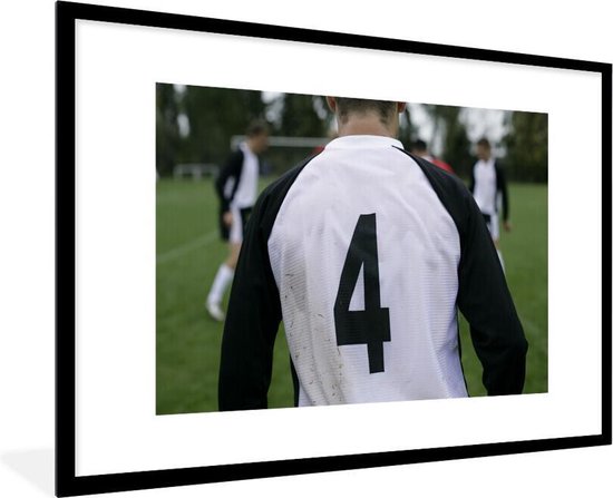 Londen kubiek regelmatig Fotolijst incl. Poster - Nummer 4 voetbalshirt - 90x60 cm - Posterlijst |  bol.com