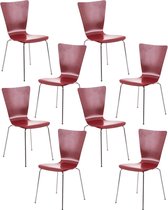 CLP Aaron Set van 8 Bezoekersstoel rood