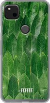 Google Pixel 4a Hoesje Transparant TPU Case - Green Scales #ffffff