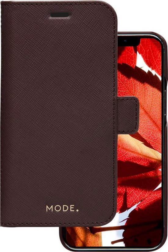 iPhone 12/12 Pro Bookcase hoesje - dbramante1928 - Effen Bruin - Leer