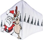 Zac's Alter Ego Masker Santa & Rudolph in North Pole Mondkapje Wit/Multicolours