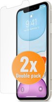 (2x) iPhone XR/11 Tempered Glass Screenprotector Protection Kit (Double Pack)