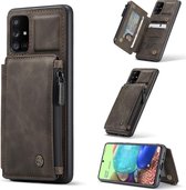 CASEME Back Cover Wallet Hoesje voor Samsung Galaxy A71 - Coffee