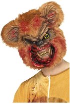 SMIFFYS - Zombie teddybeer masker voor volwassenen - Maskers > Half maskers