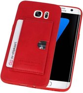 Hardcase Hoesje - Hoesje Geschikt voor Samsung Galaxy S7 Edge Rood