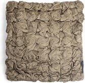 Fluwelen Kussen Smock Taupe (30 x 30 cm)