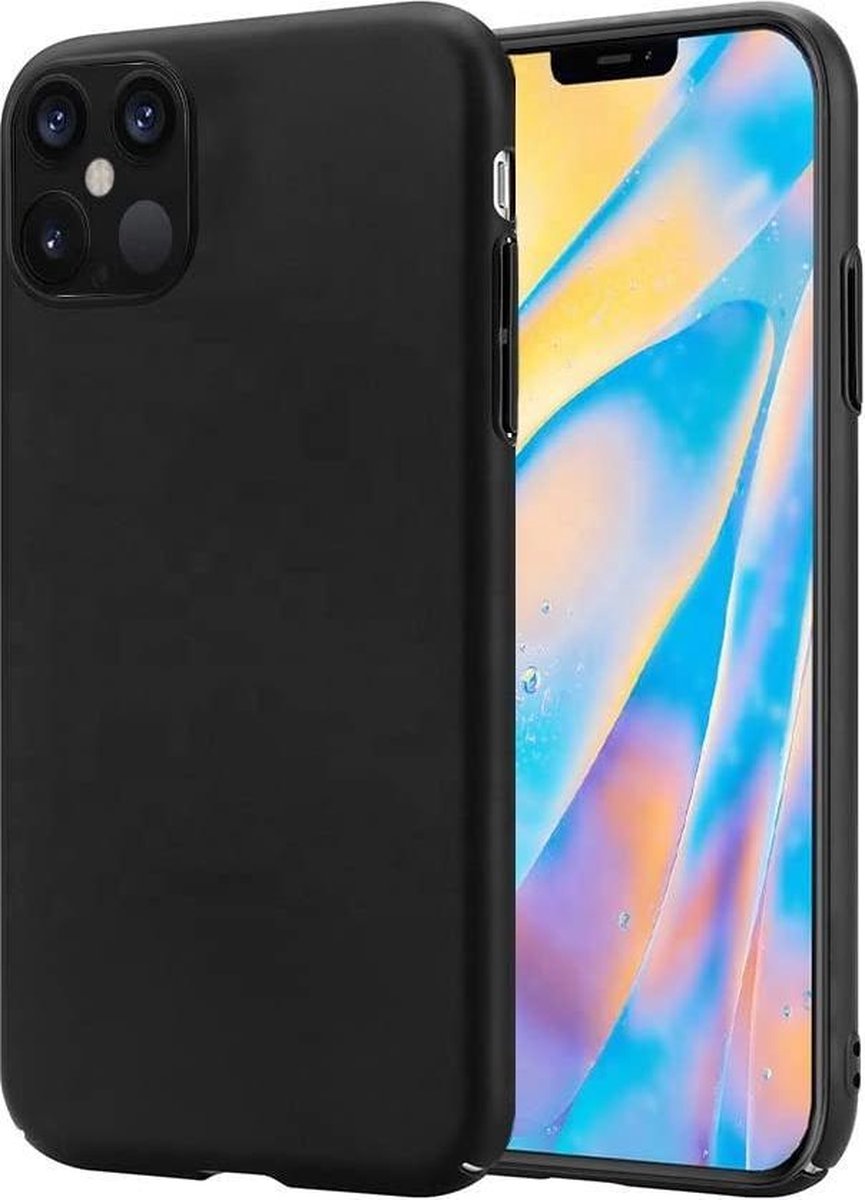 Silicone Hoesje Geschikt voor: iPhone 12 Pro - Soft Silicone Hoesje - Zwart