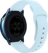 Samsung Gear S3 Sport bandje (22mm) silicone / Galaxy Watch 46mm SM-R810 lichtblauw | Watchbands-shop.nl