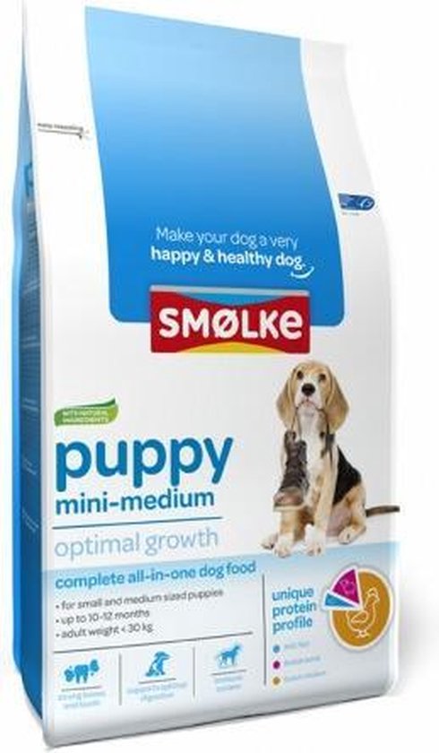 Geplooid Biscuit volwassen Smolke puppy mini/medium brokken - 3 KG | bol.com