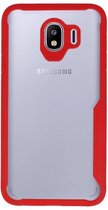 Wicked Narwal | Focus Transparant Hard Cases voor Samsung Samsung Galaxy J4 Rood