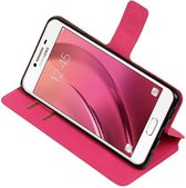 Wicked Narwal | Cross Pattern TPU bookstyle / book case/ wallet case voor Samsung Galaxy C7 Roze
