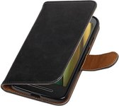 Wicked Narwal | Premium TPU PU Leder bookstyle / book case/ wallet case voor Motorola Moto E3 (3nd Gen) Zwart