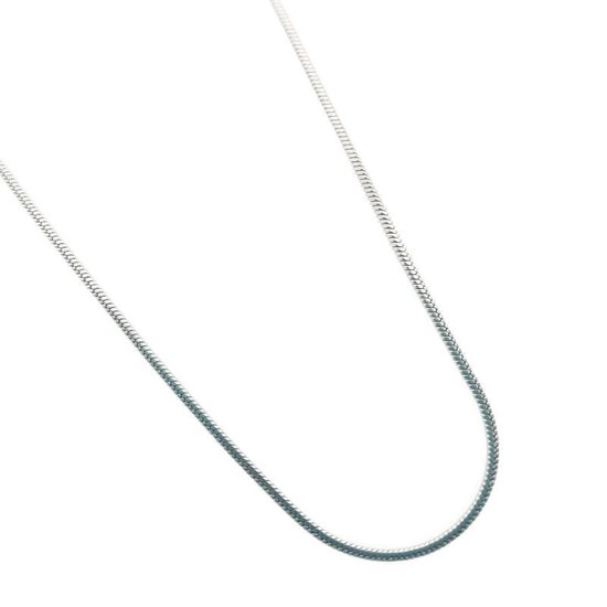 Zilveren Slangenketting - Staal - 55 cm - 1.5mm