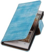 Wicked Narwal | Lizard bookstyle / book case/ wallet case Hoes voor Huawei Huawei Ascend G6 4G Turquoise