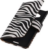 Wicked Narwal | Zebra bookstyle / book case/ wallet case Hoes voor Microsoft Microsoft Lumia 950 XL Wit