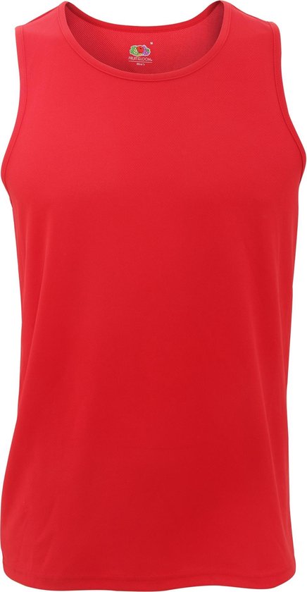 Fruit Of The Loom Heren Vochtafvoerende Prestatie Vest Top (Rood)