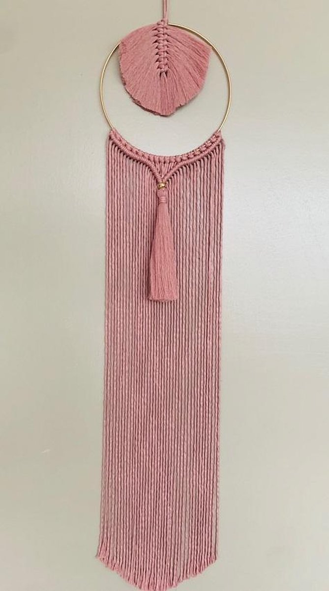 Macrame muur opknoping Defne , home décor, bukuri décor , home droom - 044 oud roze