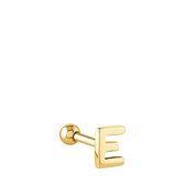 Lucardi Dames Helixpiercing gold letter - Piercing - Cadeau - Staal - Goudkleurig