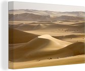 Canvas Schilderij Woestijn in Egypte - 60x40 cm - Wanddecoratie