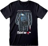 Friday The 13th Heren Tshirt -XL- Poster Zwart