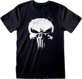 Marvel The Punisher Heren Tshirt -S- Logo Zwart