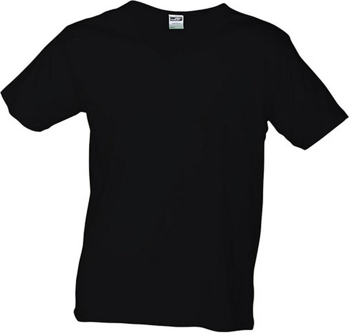 Daiber Heren Slim Fit V Hals T-Shirt (Zwart)